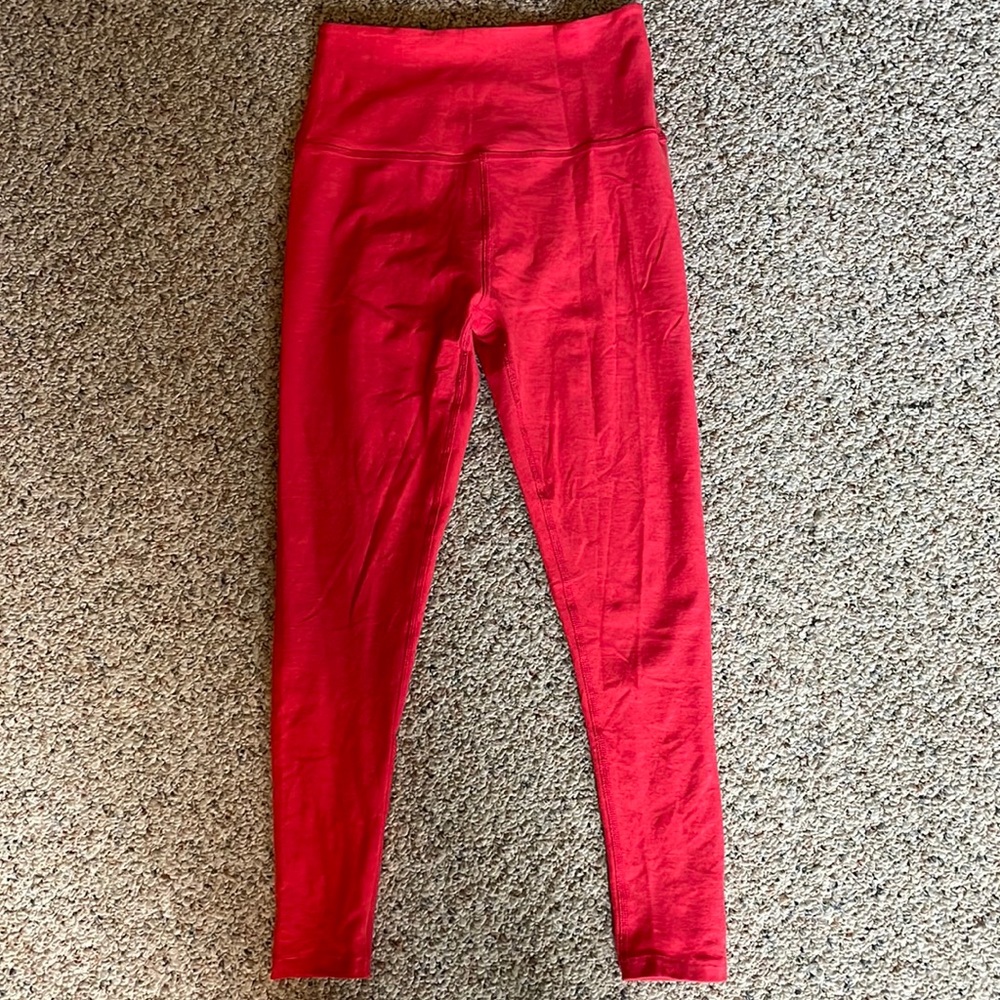Beyond Yoga neon coral space dye leggings!